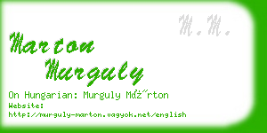 marton murguly business card